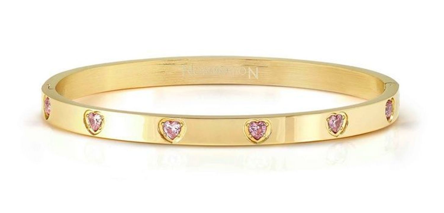 Sztywna bransoletka Nomination Pretty Bangles stalowa z różowymi sercami z cyrkonii 029529 021dff.jpg